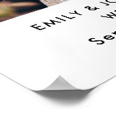 Hedendaagse foto welkom namen bruiloft poster (Hoek)