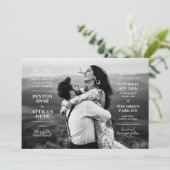 Hedendaagse Fotobruiloft Uitnodiging (Staand voorkant)