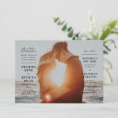 Hedendaagse Fotobruiloft Uitnodiging (Staand voorkant)