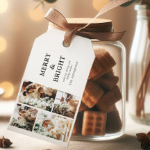 Hedendaagse fotorooster Kerstmis Merry & Bright