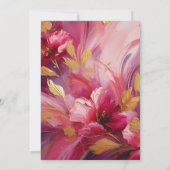 Hedendaagse Fuchsia Elegance Commitment Ceremonie Kaart (Achterkant)