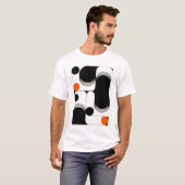 Hedendaagse fusie: Mannen Abstracte Cirkel & Lijn T-shirt (Voorkant volledig)