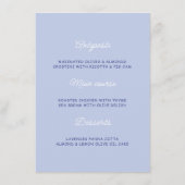 Hedendaagse Gele & Blauwe Citrus Bruiloftsmenu Kaa Menu (Achterkant)