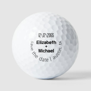 Hedendaagse gemengde lettertype huwelijksaankondig golfballen