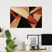 Hedendaagse Geometrie Moderne Abstractie Poster (Thuiskantoor)