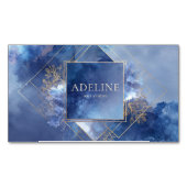 Hedendaagse geometrische hemelsblauwe Waterverf Magnetisch Visitekaartje (Voorkant)