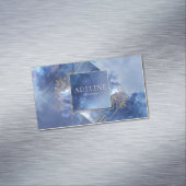 Hedendaagse geometrische hemelsblauwe Waterverf Magnetisch Visitekaartje (Voorbeeld)