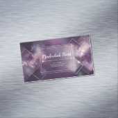 Hedendaagse geometrische hemelse Paarse en gouden Magnetisch Visitekaartje (Voorbeeld)