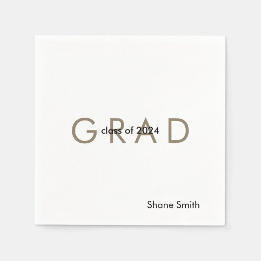 Hedendaagse gepersonaliseerde Afstuderen papier se Servet (Voorkant)