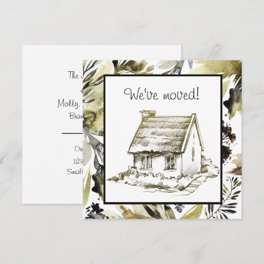 Hedendaagse geschetste bewegende aankondiging (Voorkant / Achterkant)