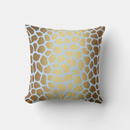 Hedendaagse Golden Blue Giraffe Safari Skin Kussen