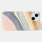 Hedendaagse golven | Neutrale moderne aquarel Case-Mate iPhone Case (Achterkant (horizontaal))