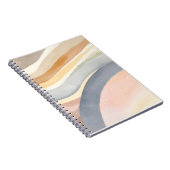 Hedendaagse golven | Neutrale moderne Waterverf Notitieboek (Rechterzijde)