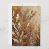 Hedendaagse gouden elegantie commitment ceremonie kaart (Achterkant)