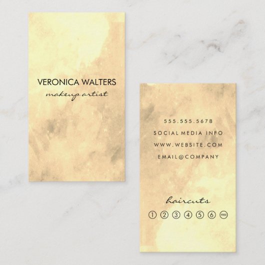 Hedendaagse Gouden Loyaliteit Klantenkaartje (Voorkant / Achterkant)