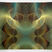 Hedendaagse gouden werveling Quinceanera Drieluik Uitnodiging (Binnenkant midden)