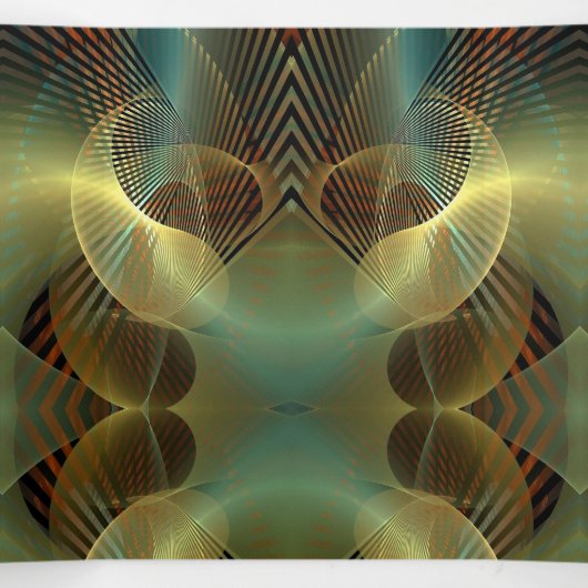 Hedendaagse gouden werveling Quinceanera Drieluik Uitnodiging (Binnenkant midden)