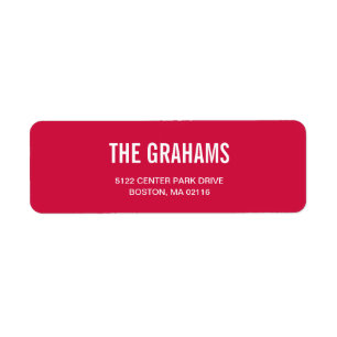 hedendaagse grafische Adresetiketten - frambozen Etiket