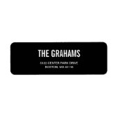 hedendaagse grafische Adresetiketten - zwart Etiket (Voorkant)