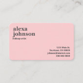 Hedendaagse grijs en roze blush visitekaartje (Voorkant)