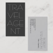 Hedendaagse grijze reisagent visitekaartje (Voorkant / Achterkant)