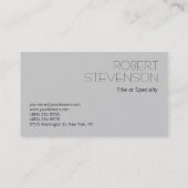 Hedendaagse grijze reisagent visitekaartje (Achterkant)