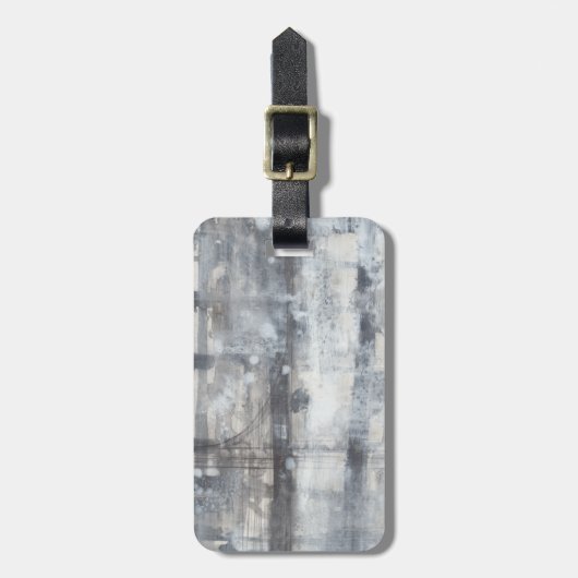 Hedendaagse grijze schilderij bagagelabel (Voorkant verticaal)