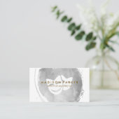 Hedendaagse grijze Waterverf geborsteld acteermask Visitekaartje (Staand voorkant)