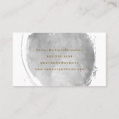 Hedendaagse grijze Waterverf geborsteld acteermask Visitekaartje (Achterkant)