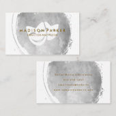 Hedendaagse grijze Waterverf geborsteld acteermask Visitekaartje (Voorkant / Achterkant)