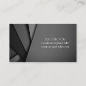 Hedendaagse grijze zwarte achtergrond visitekaartje (Achterkant)