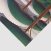 Hedendaagse groene bomen pad landschap kunstwerk tissuepapier (Detail)