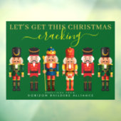 Hedendaagse groene notenkraker bedrijfsraamsticker raamsticker (Vel 3)