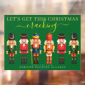 Hedendaagse groene notenkraker bedrijfsraamsticker raamsticker (Vel 2)