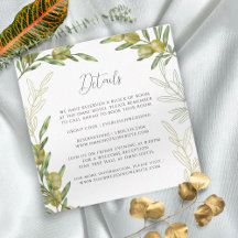 Hedendaagse groene olijftak bijgevoegde kaart