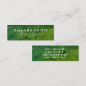 hedendaagse groene textuur mini visitekaartje (Voorkant / Achterkant)