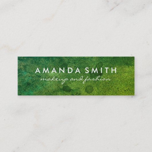 hedendaagse groene textuur mini visitekaartje (Voorkant)