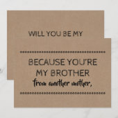 Hedendaagse GROOMSMAN / BESTE MAN Grappig Voorstel Kaart (Voorkant / Achterkant)