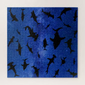 Hedendaagse haai vis kaken walvis onder het zee me legpuzzel (Horizontaal)