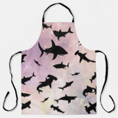 Hedendaagse haai vis kaken walvis onder het zee me schort (Voorkant)