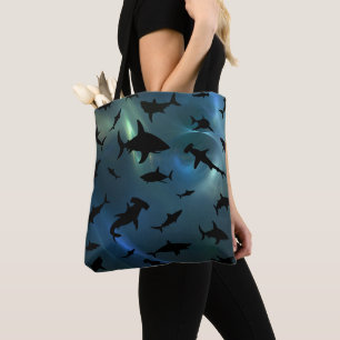 Hedendaagse haai vis kaken walvis onder het zee me tote bag