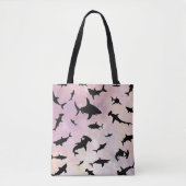 Hedendaagse haai vis kaken walvis onder het zee me tote bag (Voorkant)