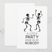 Hedendaagse Halloween dansende skeletten Kaart (Voorkant / Achterkant)