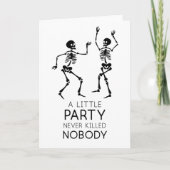 Hedendaagse Halloween dansende skeletten Kaart (Voorkant)