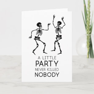 Hedendaagse Halloween dansende skeletten Kaart