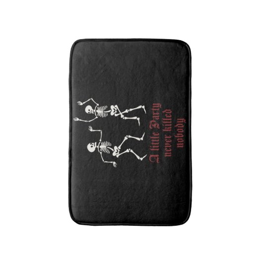 Hedendaagse Halloween skeletten Badmat (Voorkant Verticaal)