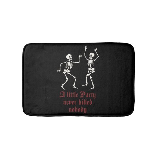 Hedendaagse Halloween skeletten Badmat (Voorkant)