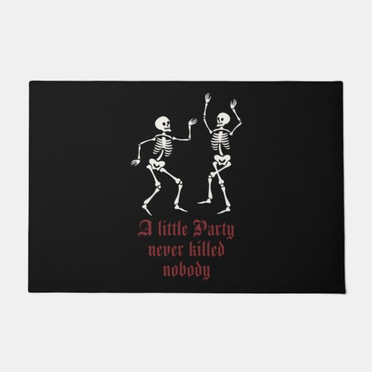 Hedendaagse Halloween skeletten Deurmat (Voorkant)