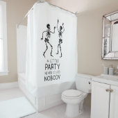 Hedendaagse Halloween skeletten Douchegordijn (In situ)