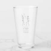Hedendaagse Halloween skeletten Glas (Achterkant)